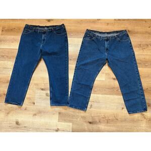 Lot 2 Wrangler Premium Quality Jeans Mens 44 x 30 Blue Denim 9760WDR Dark Wash
